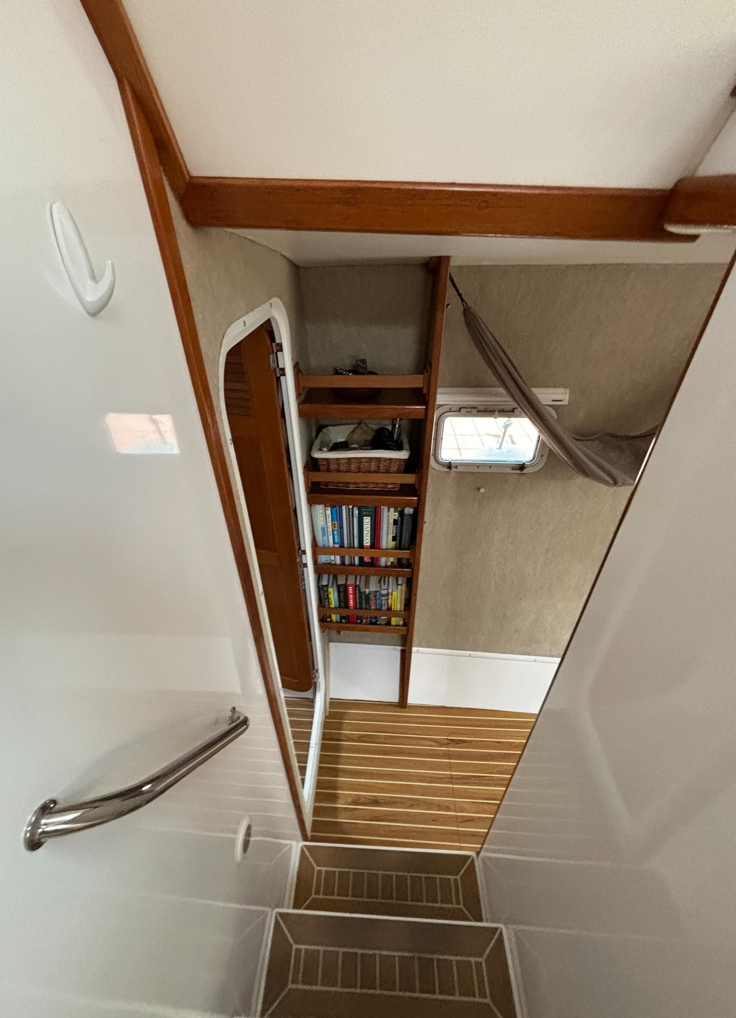 Stairs to Port Hull Owner;s Cabin and head