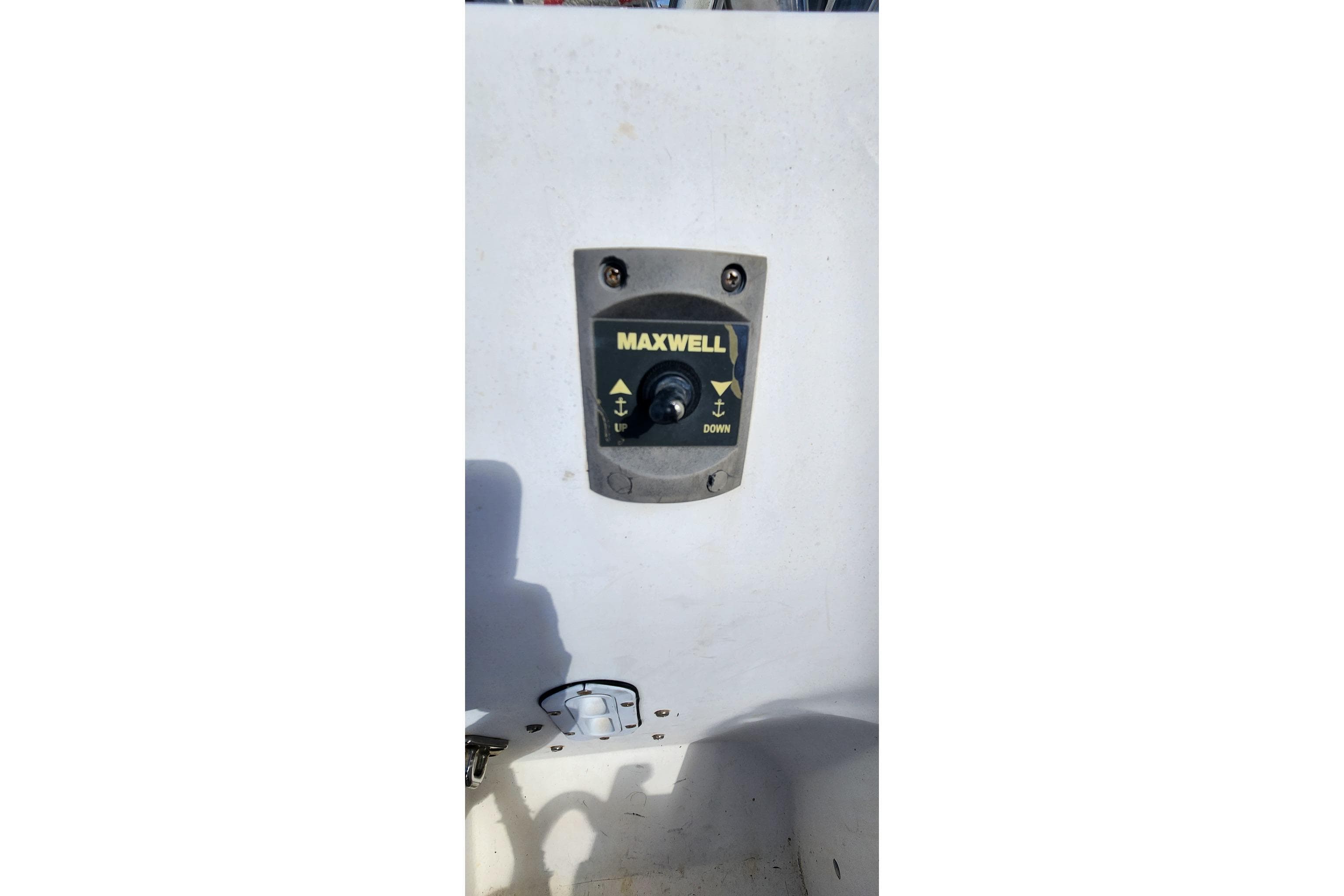 Maxwell anchor control panel on 1980 Nordic 44 boat.